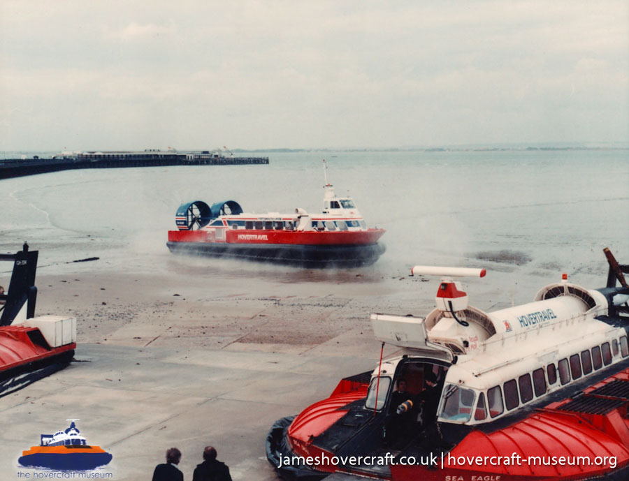AP1-88 hovercraft at Ryde hoverport -  (credit: The <a href='http://www.hovercraft-museum.org/' target='_blank'>Hovercraft Museum Trust</a>).
